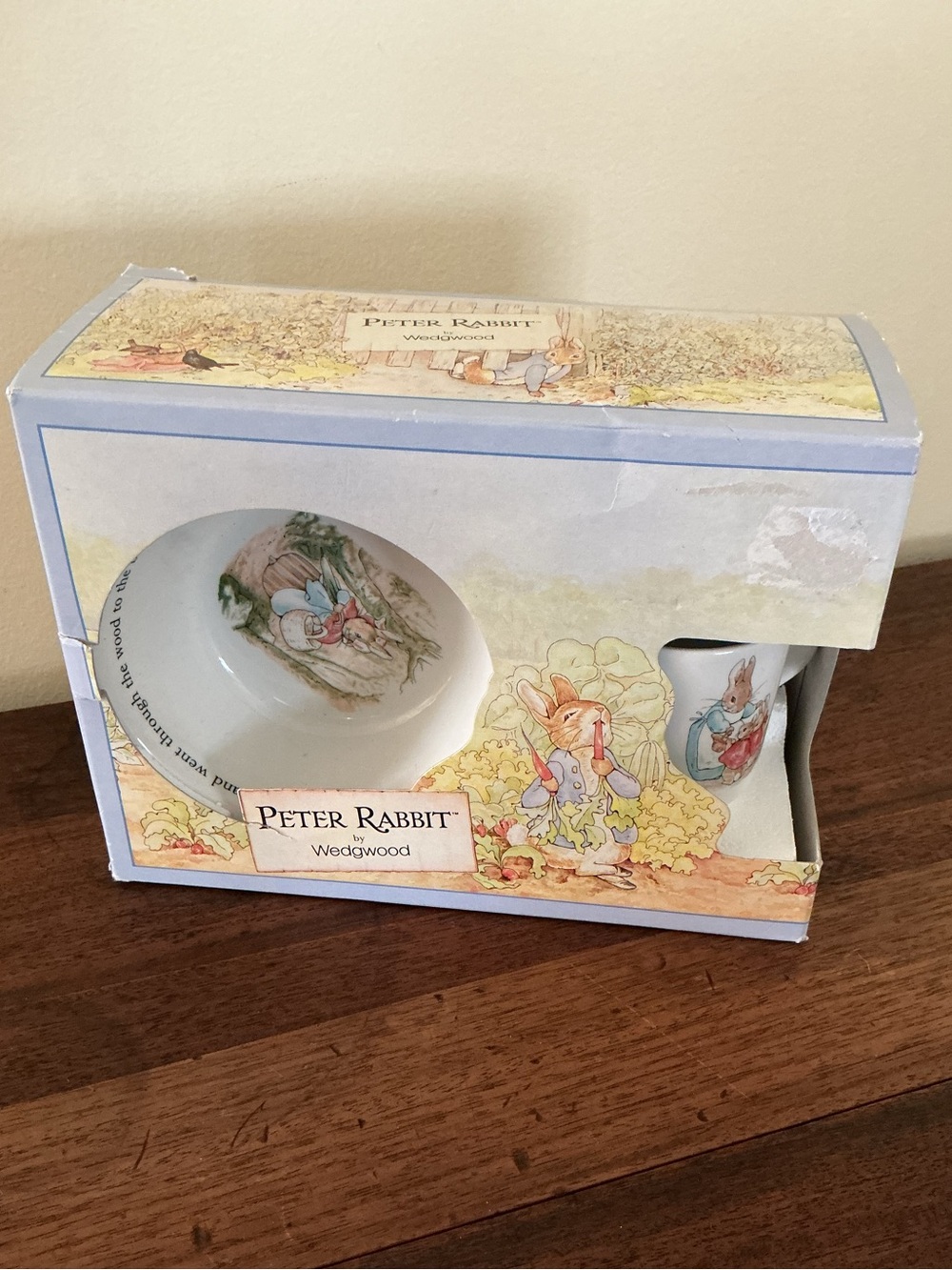 Wedgwood Peter Rabbit 3 Piece Children’s Set in Box - Plate, Bowl & Cup 1991